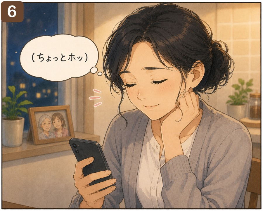 記録が整理されてほっとする女性